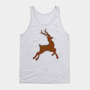 Red Flying Reindeer Mandala Tank Top